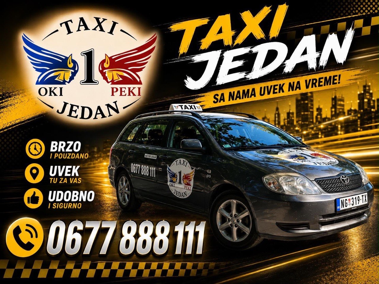 Taxi1 - brzo, pouzdano, uvek tu za vas